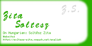 zita soltesz business card